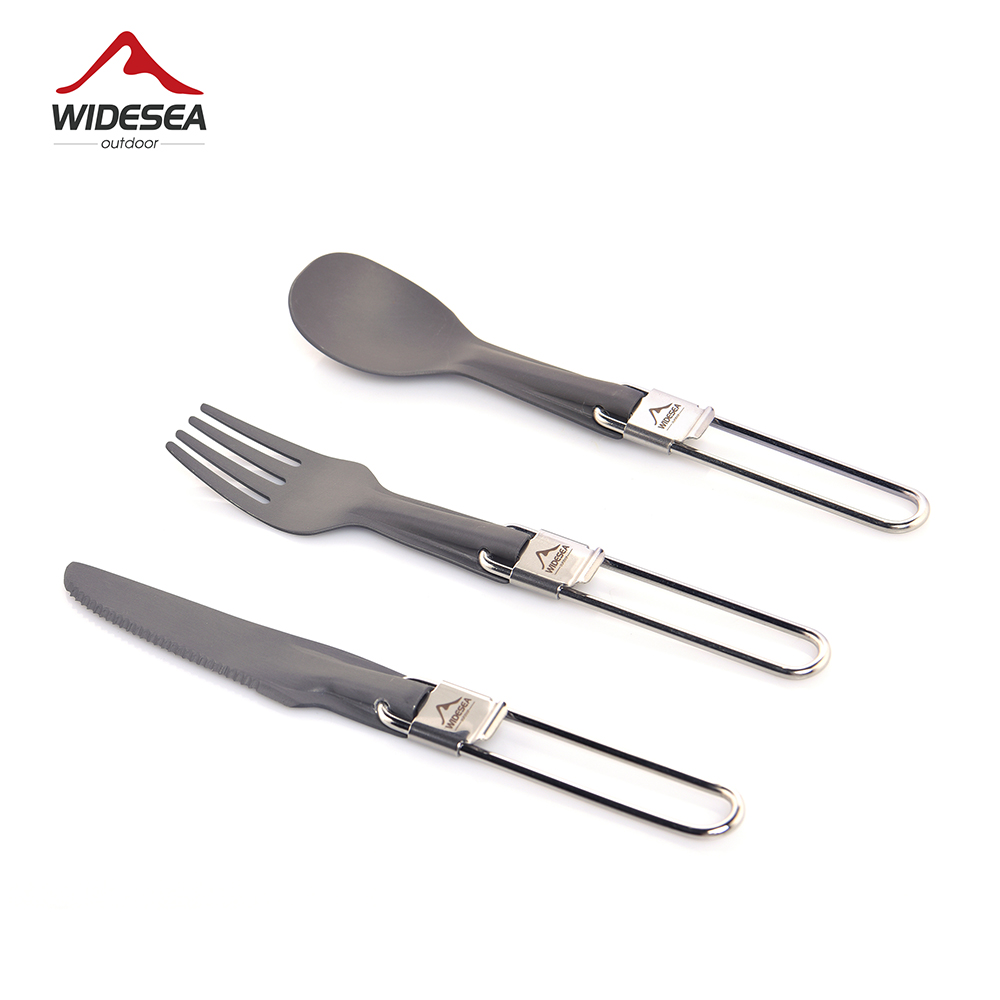 Camping Cooking And Eating Set - Widesea Camping Aluminum Spoon Fork Knife