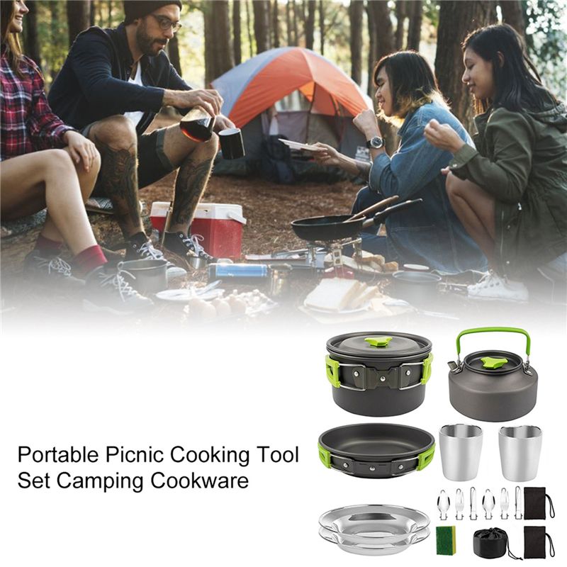 【BUYERS】Camping Cookware Porta - Camping Cooking Pots And Pans Set 评论和价格