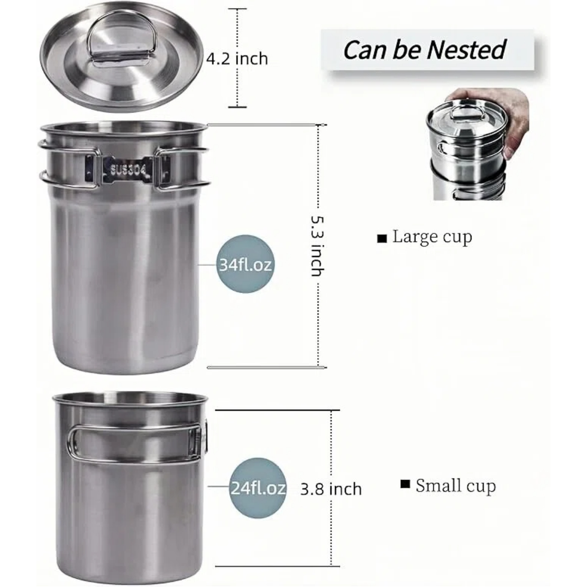 Foldable Camping Cups Mugs Cam - Camping Cooking Backpack 评论和价格