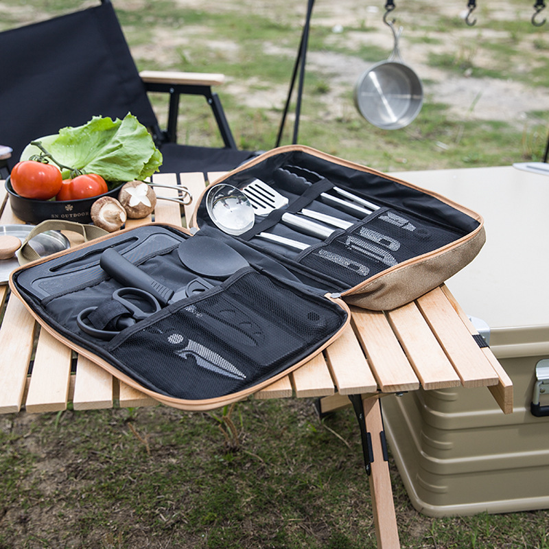 8pcs Camping Kitchen Cookware  - Camping Cooking And Cutlery Set 评论和价格