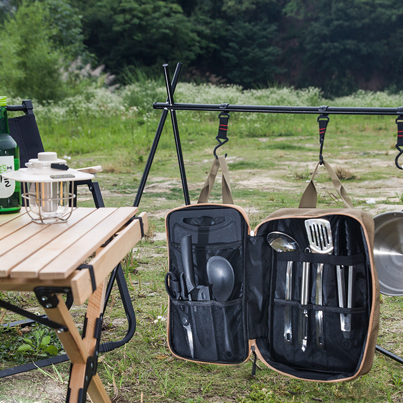 8pcs Camping Kitchen Cookware  - Camping Cooking And Cutlery Set 评论和价格