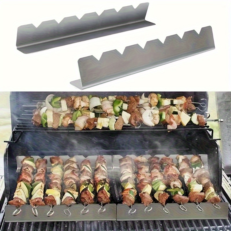New Kebab Rack Kebab Stands Sk - Camping Cooking Utensil Holder 评论和价格