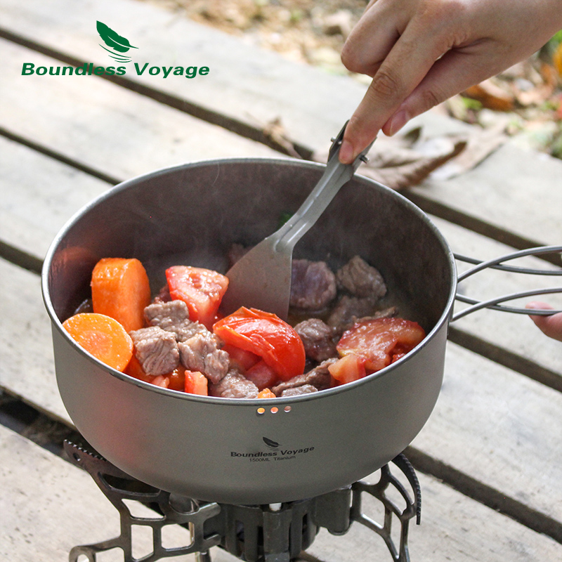 Boundless Voyage Titanium Stea - Camping Cooking Pots And Pans Set 评论和价格