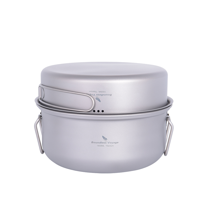 Boundless Voyage Titanium Stea - Camping Cooking Pots And Pans Set 评论和价格