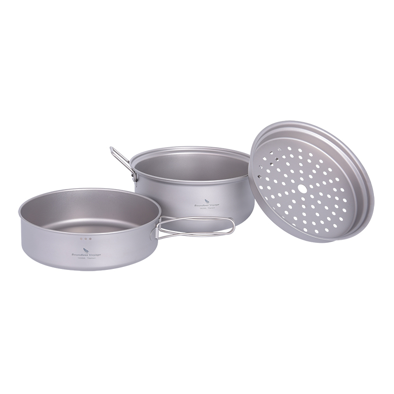 Boundless Voyage Titanium Stea - Camping Cooking Pots And Pans Set 评论和价格