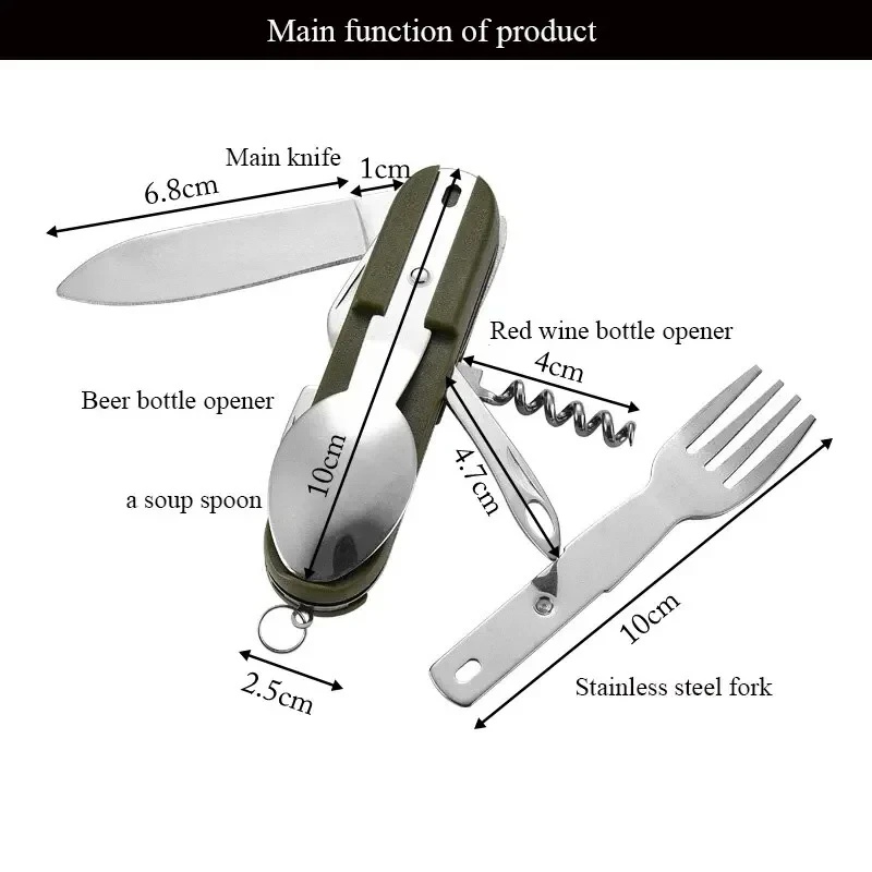 Stainless Steel 7 in 1 Camping - Camping Cooking And Cutlery Set 评论和价格