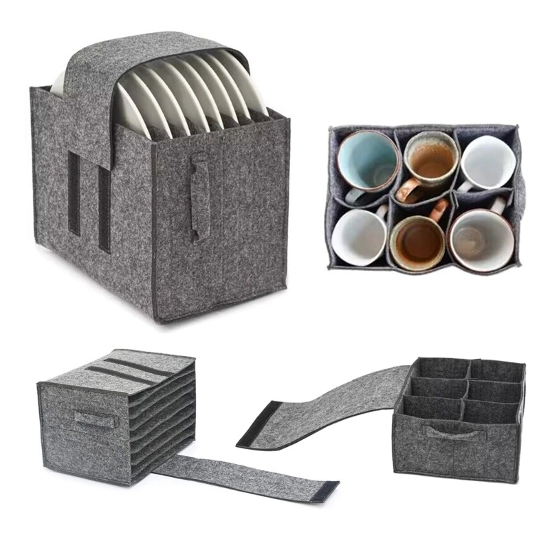 Felt Plate Dish Cup Storage Ba - Camping Cooking Utensil Holder 评论和价格
