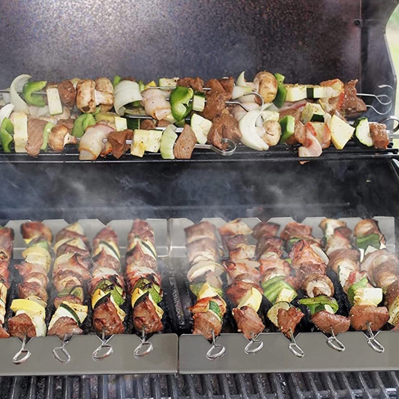 2pcs Kebab Rack Kebab Stands S - Camping Cooking Utensil Holder 评论和价格