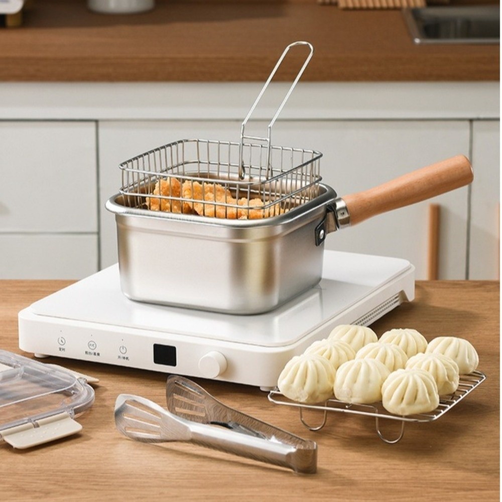 Portable Stainless Steel Fryin - Camping Cooking Pots And Pans Set 评论和价格
