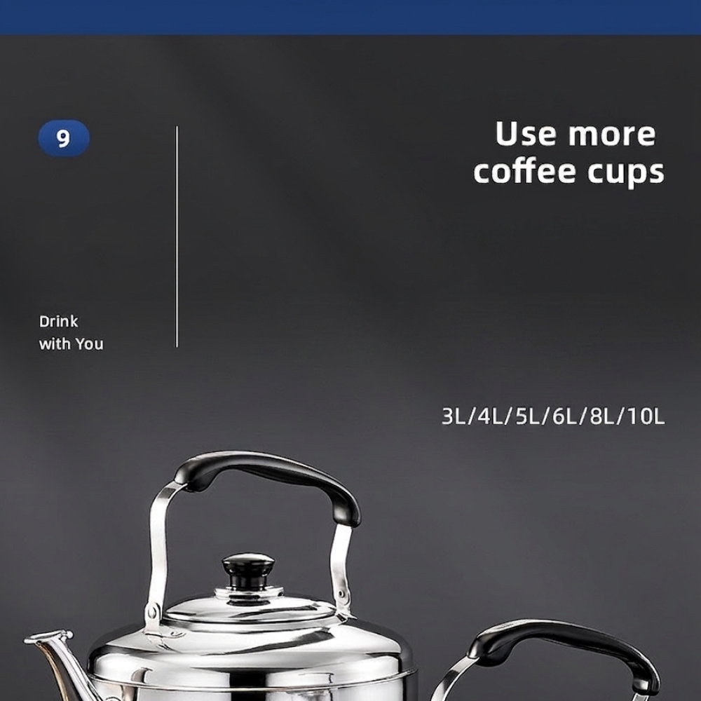 Large Capacity Whistling Tea K - Camping Cooking Vessel 评论和价格