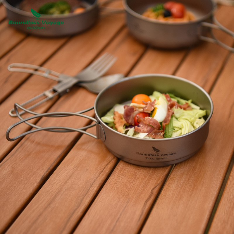 Pure Titanium Folding Handle P - Camping Cooking Pots And Pans Set 评论和价格