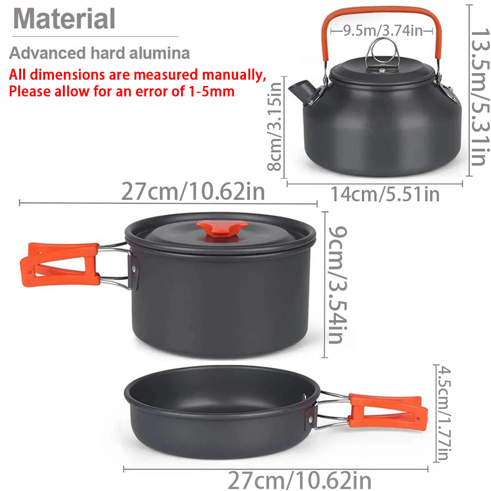 1pcs/1set Camping Cookware Kit - Camping Cooking Backpack 评论和价格