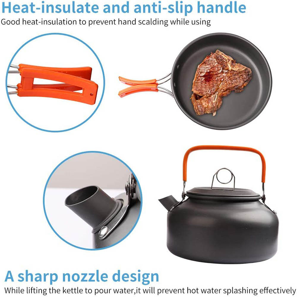 1pcs/1set Camping Cookware Kit - Camping Cooking Backpack 评论和价格