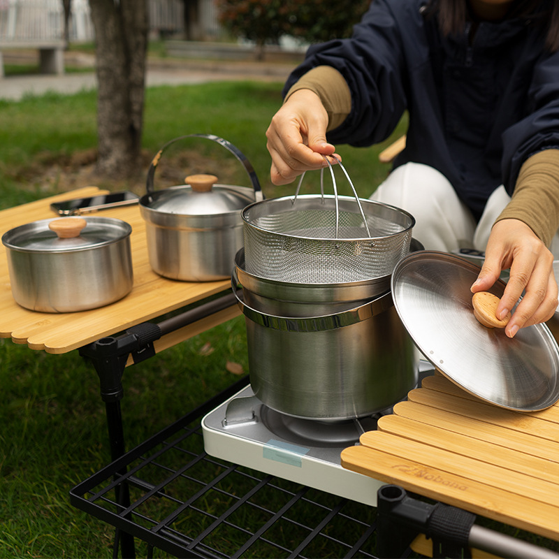 NOBANA Newest Outdoor Stainles - Camping Cooking And Cutlery Set 评论和价格