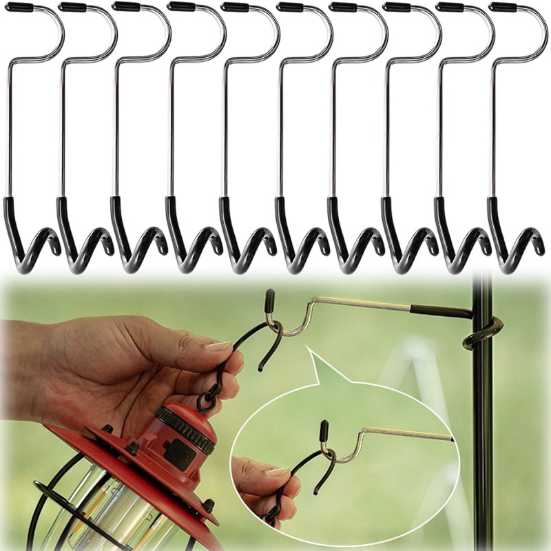 1-10PCS Camping Tent S Hook St - Camping Cooking Hanger 评论和价格