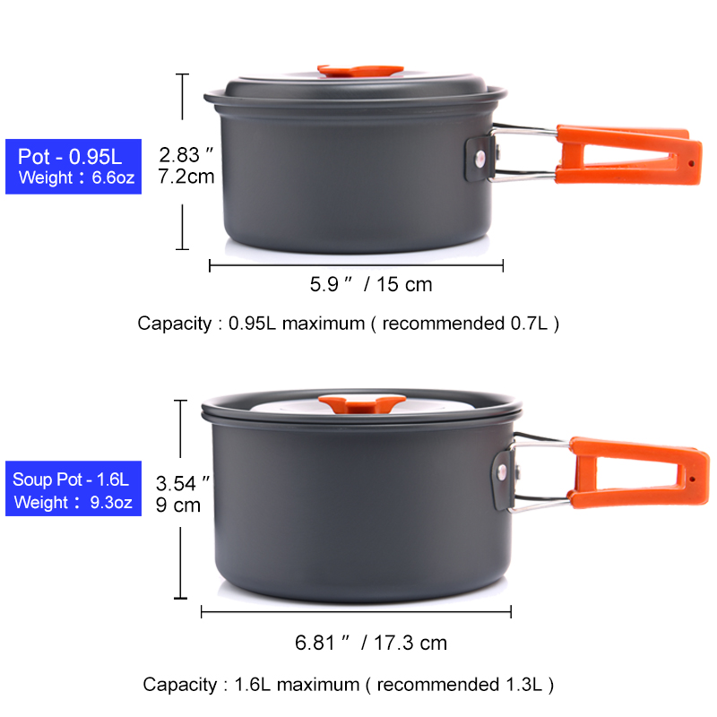 Widesea Camping Outdoor Cookwa - Camping Cooking And Cutlery Set 评论和价格