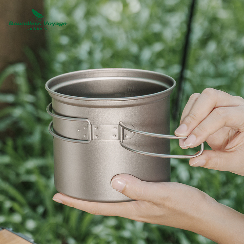 Pure Titanium Folding Boiling  - Camping Cooking Pots And Pans Set 评论和价格