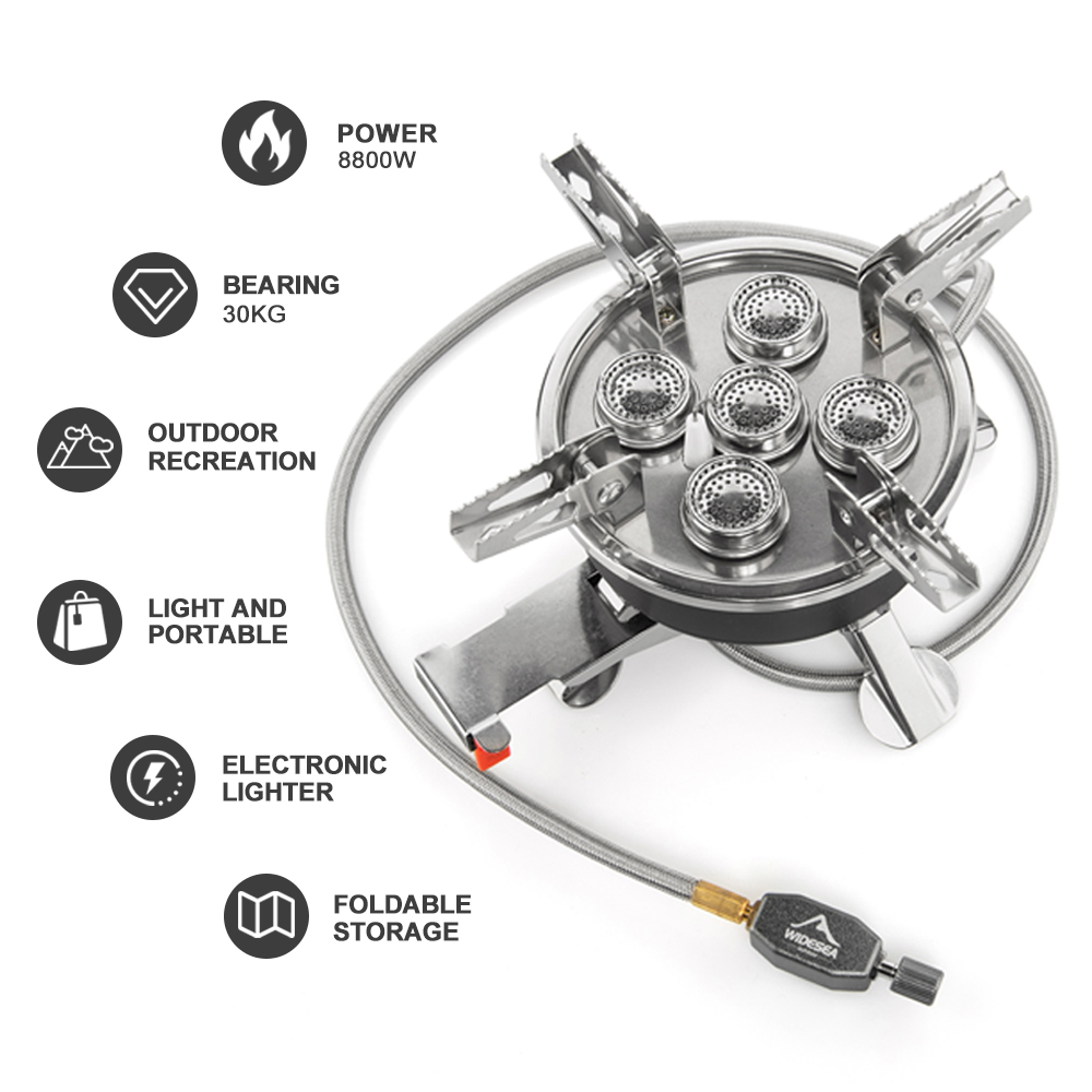 Widesea Camping 5in1 Gas Stove - Camping Cooking No Gas 评论和价格