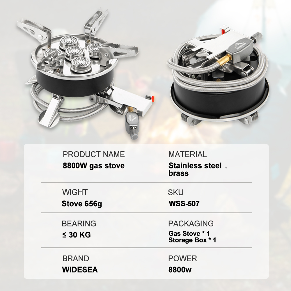 Widesea Camping 5in1 Gas Stove - Camping Cooking No Gas 评论和价格