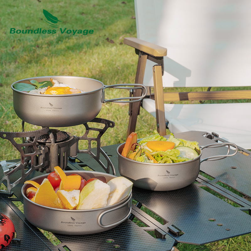 Boundless Voyage Titanium Camp - Camping Cooking Pots And Pans Set 评论和价格