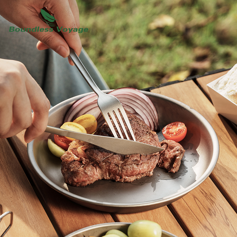 Boundless Voyage Titanium Dinn - Camping Cooking And Cutlery Set 评论和价格