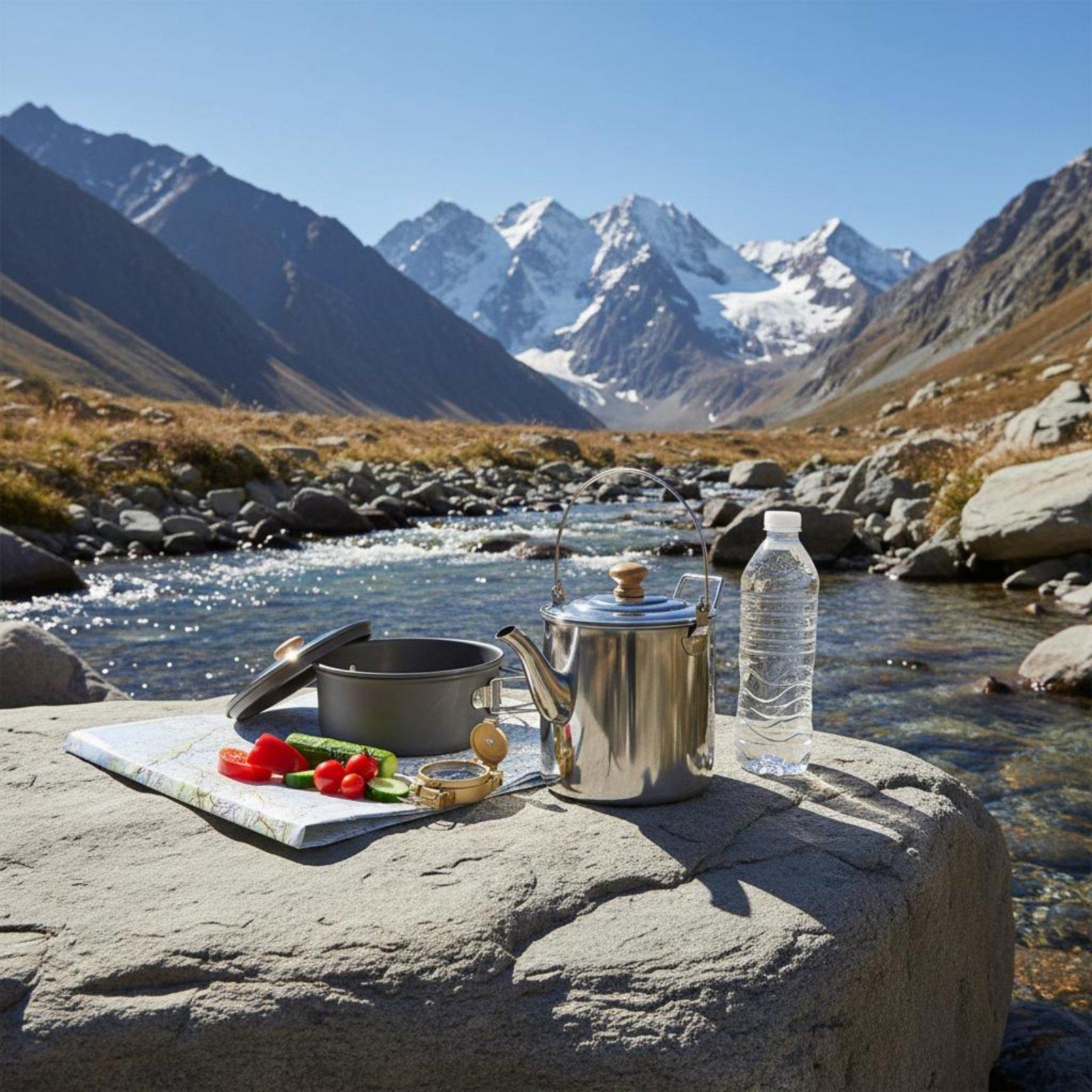 Portable Stainless Steel Outdo - Camping Cooking Pots And Pans Set 评论和价格