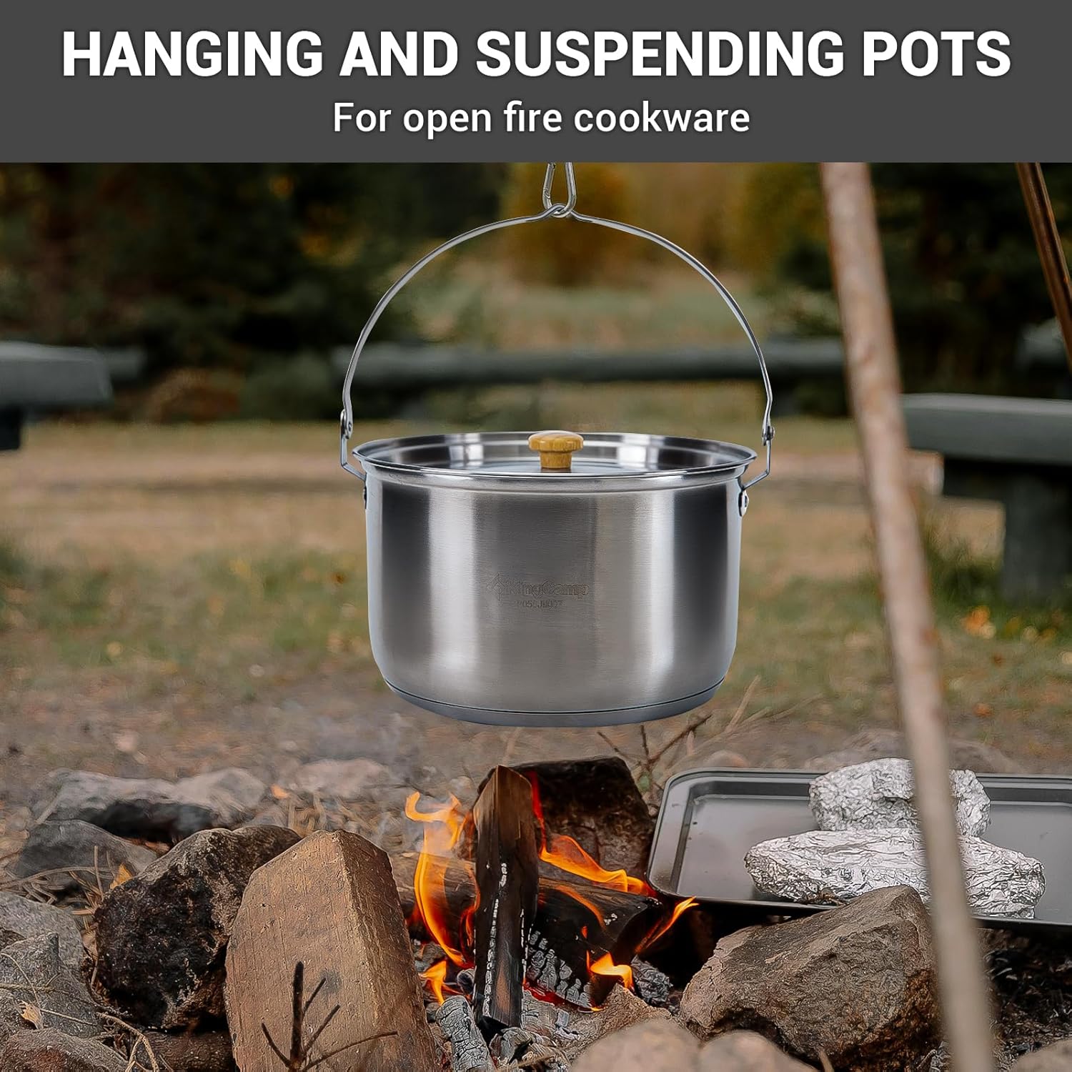 304 Stainless Steel Camping Co - Camping Cooking Pots And Pans Set 评论和价格
