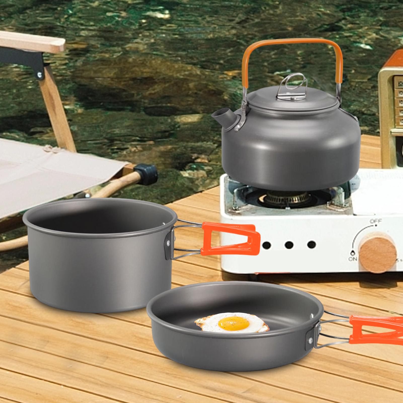 Camping Cookware Camping Cook  - Camping Cooking Pots And Pans Set 评论和价格