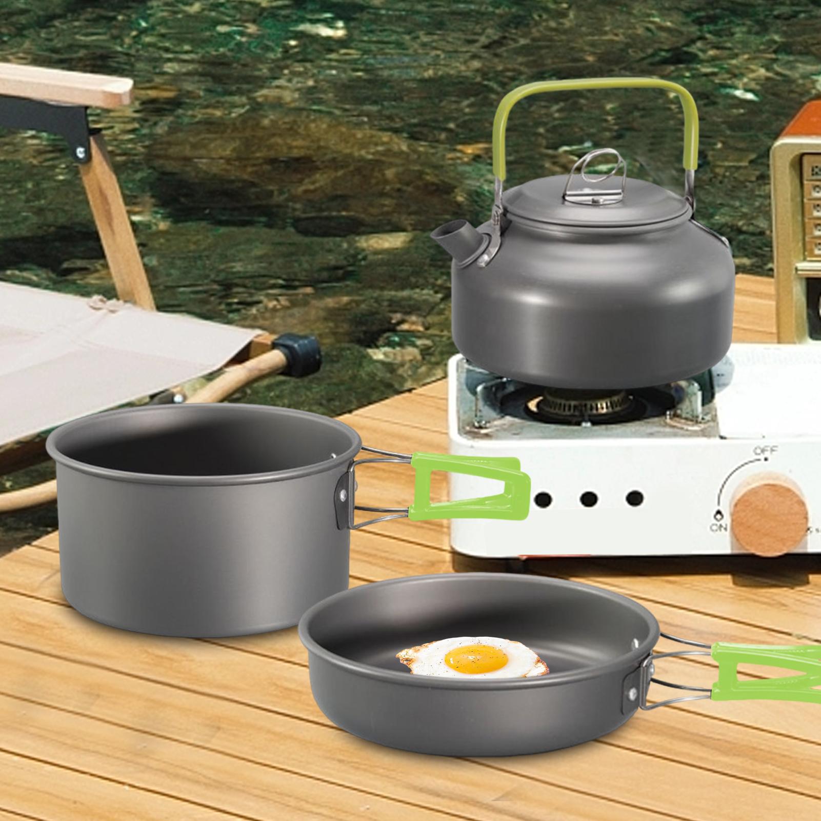 Camping Cookware Camping Cook  - Camping Cooking Pots And Pans Set 评论和价格