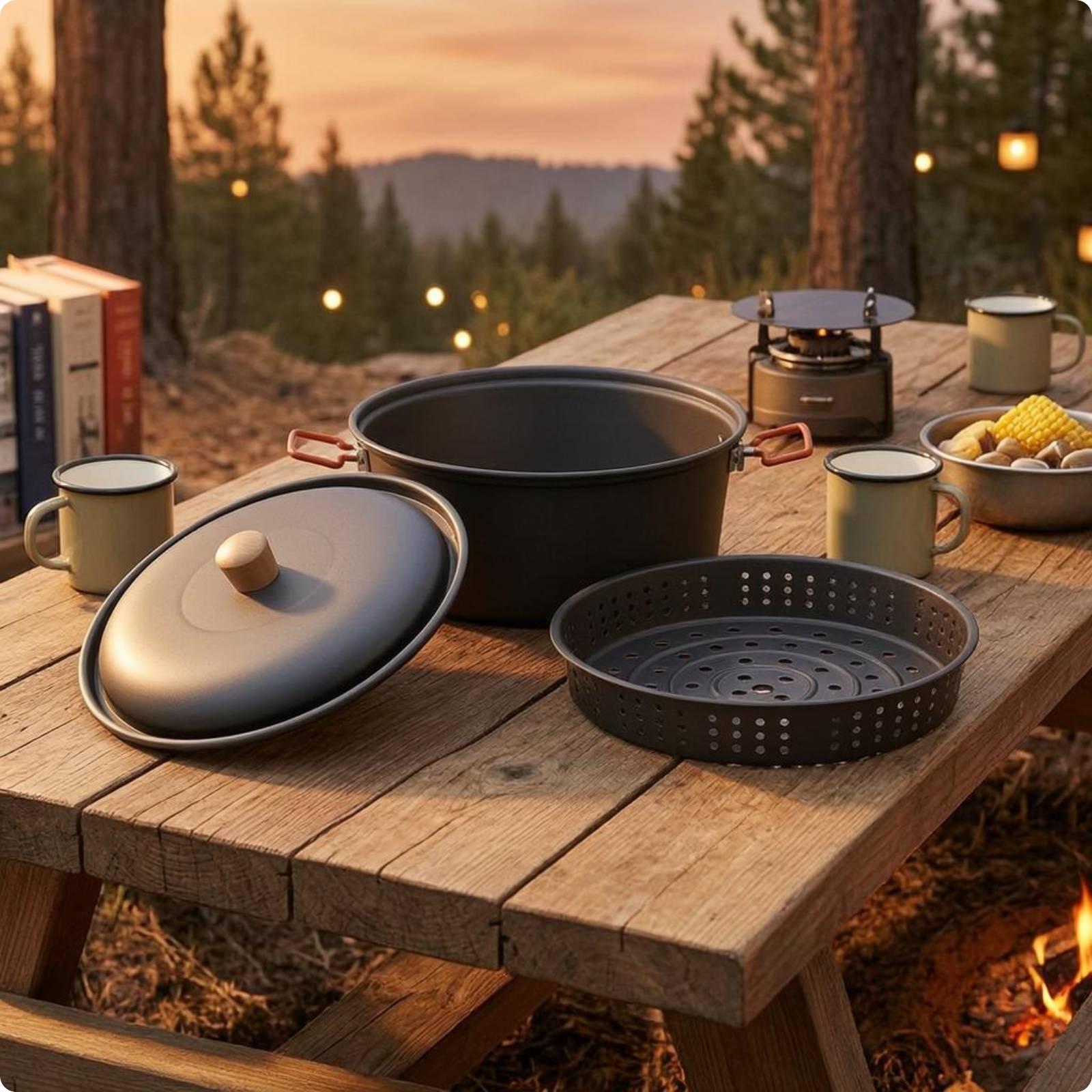 Outdoor Cooking Vessel Large C - Camping Cooking Vessel 评论和价格