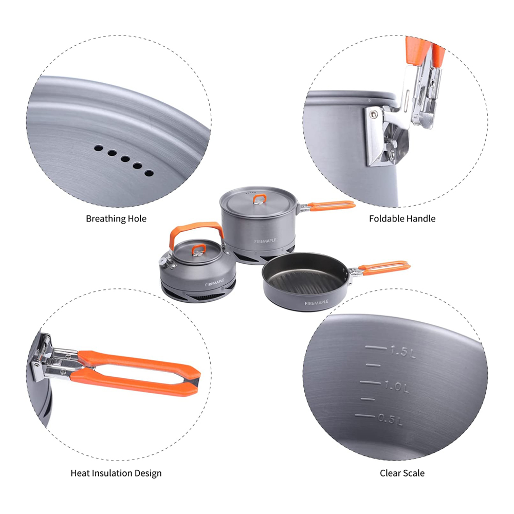 Fire Maple Camping Cookware Ut - Camping Cooking And Cutlery Set 评论和价格