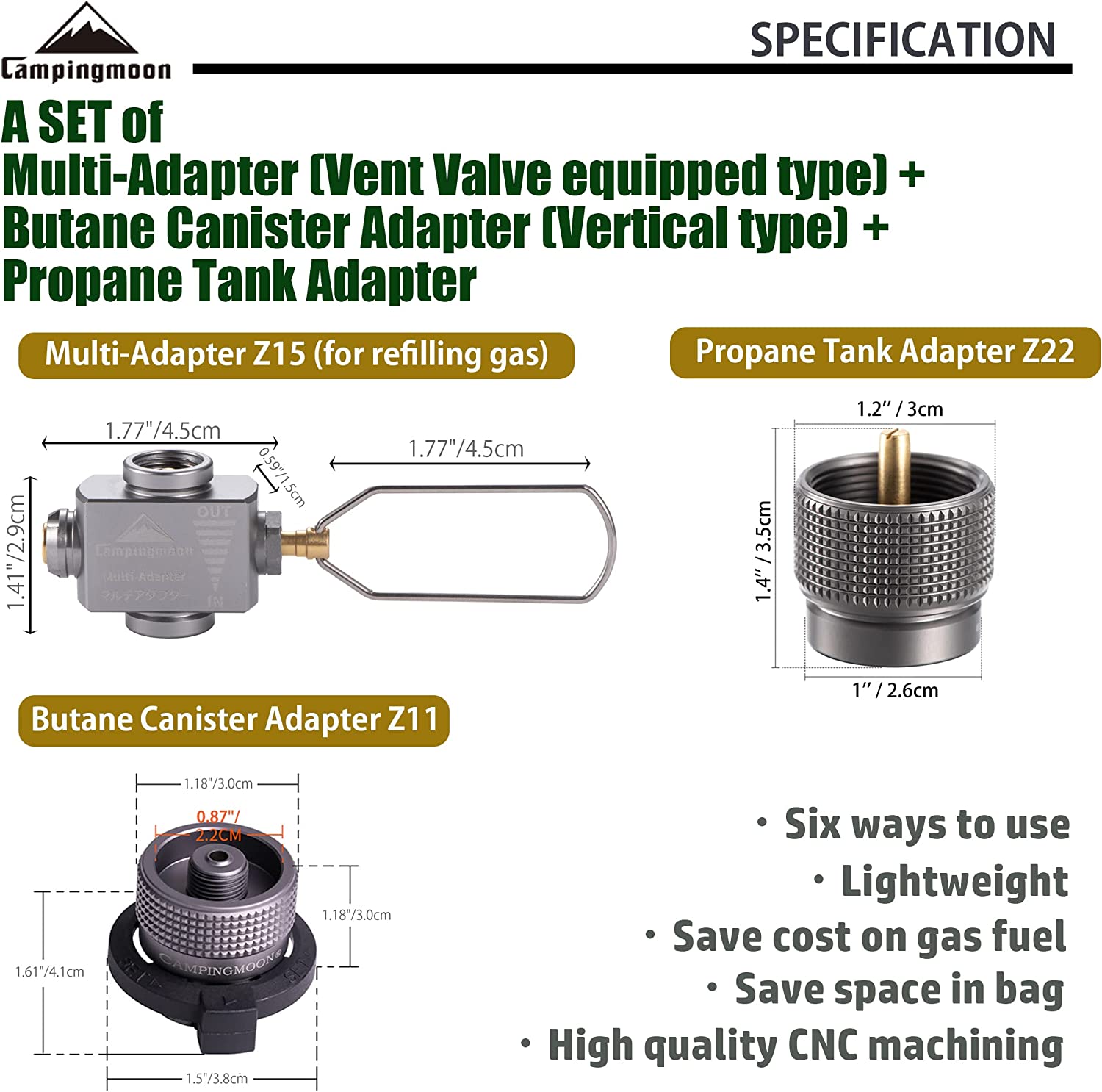 Gas Stove Adapter Gas Save wit - Camping Cooking Backpack 评论和价格