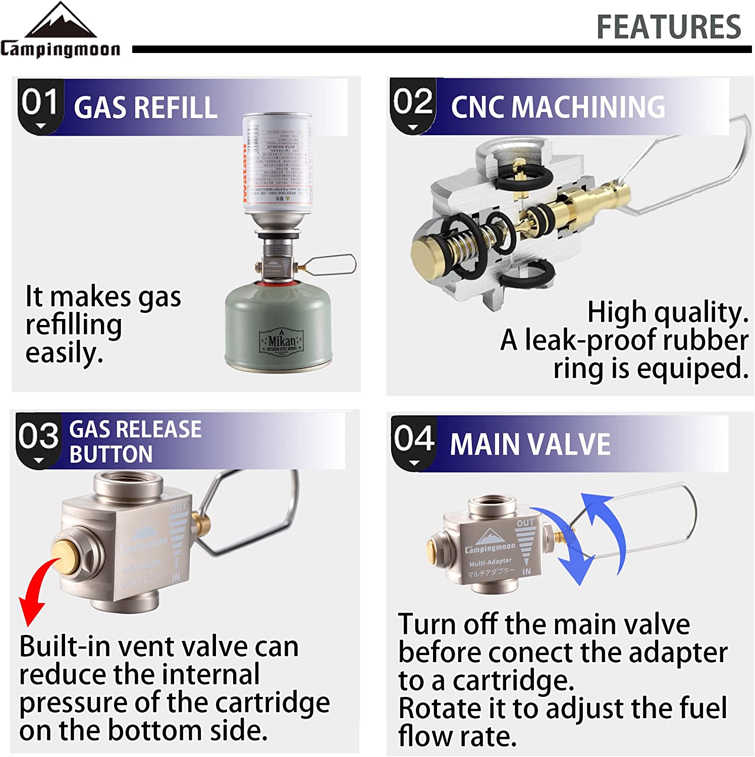 Gas Stove Adapter Gas Save wit - Camping Cooking Backpack 评论和价格
