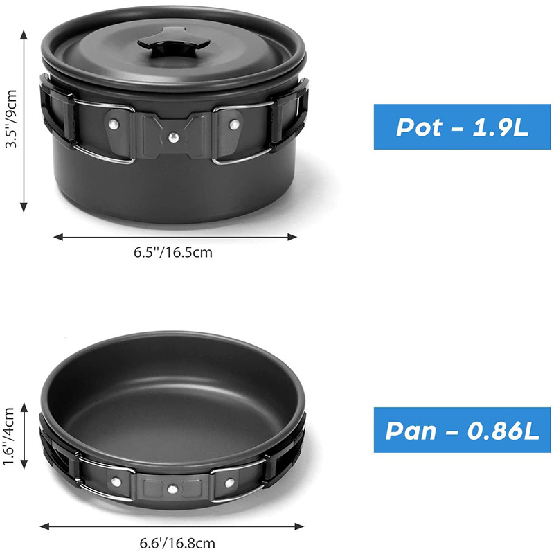 1 Set Outdoor Pot Pan Camping  - Camping Cooking Pots And Pans Set 评论和价格