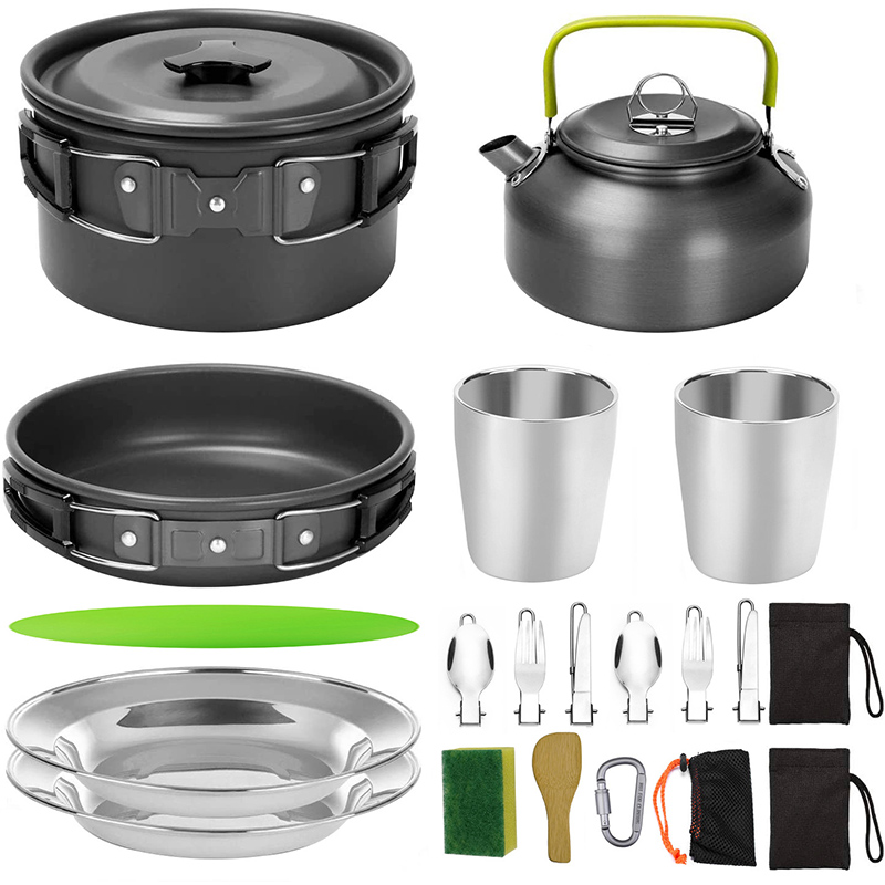 1 Set Outdoor Pot Pan Camping  - Camping Cooking Pots And Pans Set 评论和价格