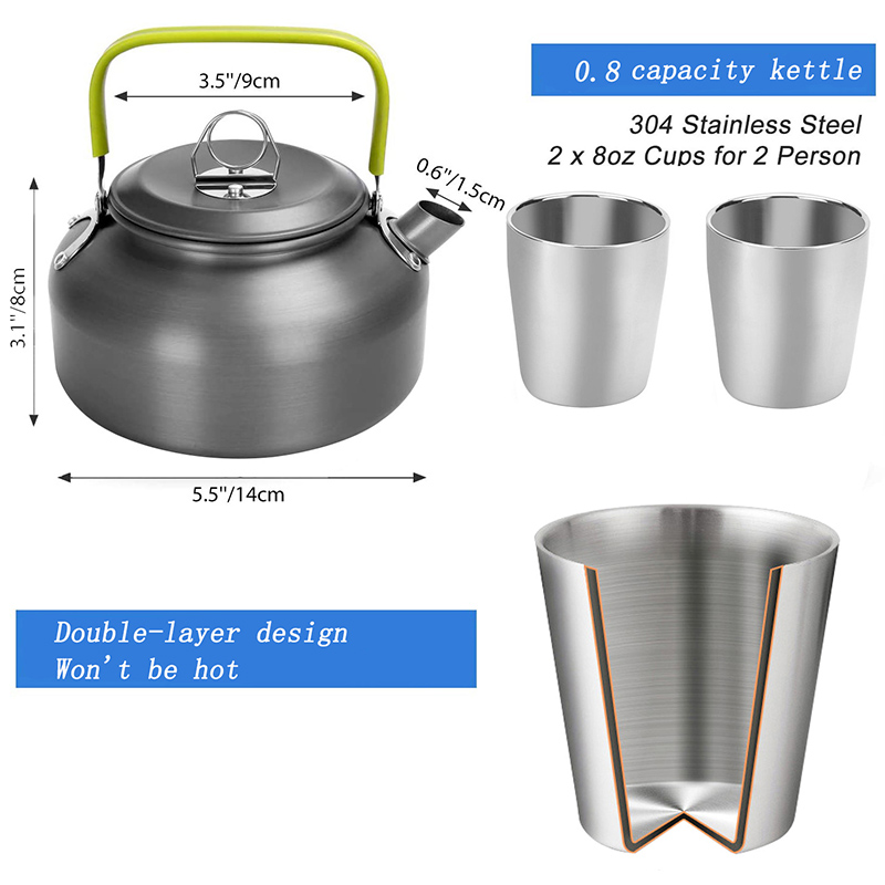 1 Set Outdoor Pot Pan Camping  - Camping Cooking Pots And Pans Set 评论和价格