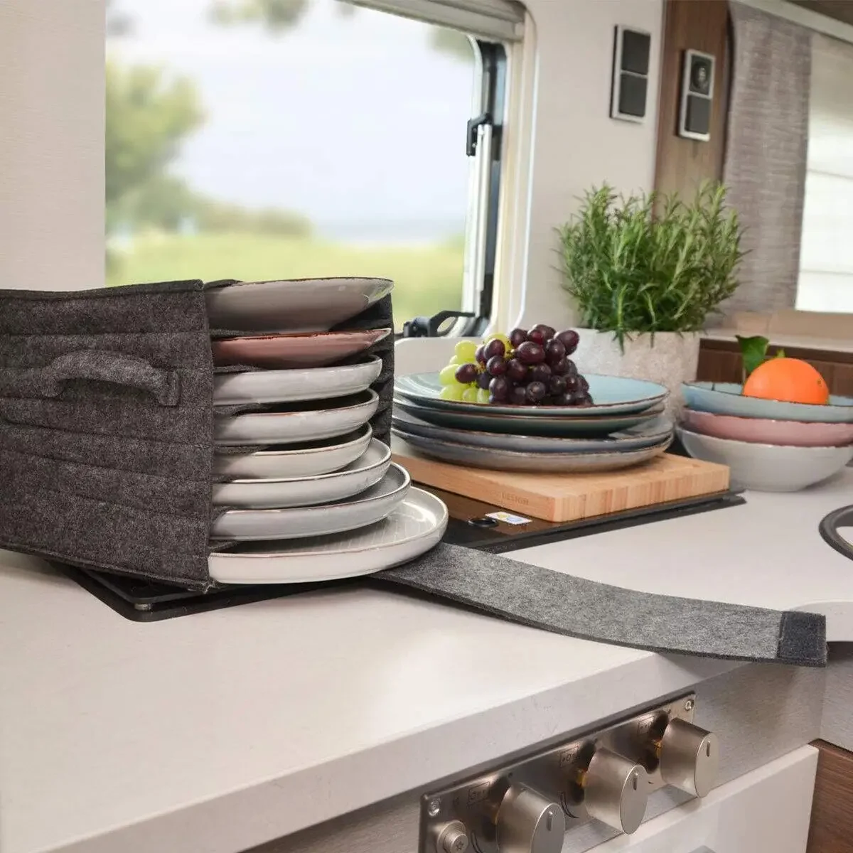 1pc Felt Plate Dish Cup Storag - Camping Cooking Utensil Holder 评论和价格